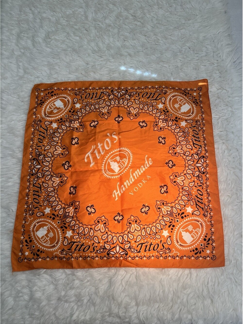 Tito's Handmade Vodka Orange Bandana Headscarf